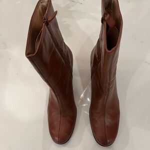 BCBGirls Toast / Tan Color  Leather Booties, size 8